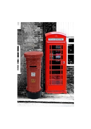 Londra Retro Metal Posta Kutusu Kumbara 15 Cm