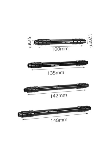 12mm Ila 9mm Qr Adaptörü Mtb Bisiklet Üzerinden Aks Aly2452049 Siyah Siyah