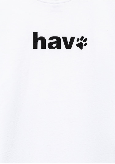 Mavi - Hav Baskılı Beyaz Çocuk Tişört 6610350-620 Beyaz