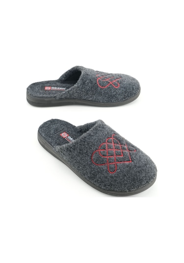 Gezer Kadın Kışlık Keçe Nakışlı Kalp Tasarım Ev Bahçe Terlik Gt1kzm.16089.00.2d4.0c Antrasit Gezer Kadın Kışlık Keçe Nakışlı Kalp Tasarım Ev Bahçe Terlik Gt1kzm.16089.00.2d4.0c Antrasit