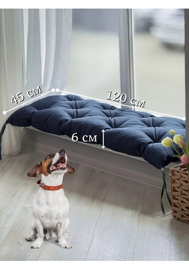 23 Linia Bank, Pencere Kenarı, Bahçe Mobilyası İçin Yastık-şiltes 412136729 Mavi