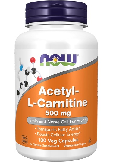 Now Foods Acetyl-l Carnitine 500 Mg Amino Acid Brain And Nerve 100 Veg Capsules Aromasız