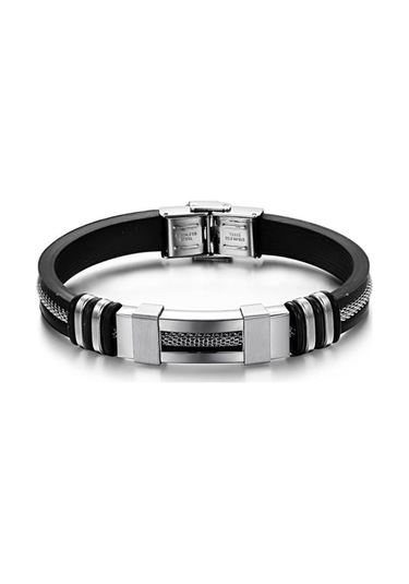 Ehediye Chavin Burgu Çelik Kauçuk Çelik Erkek Bileklik Dd94 Çok Renkli