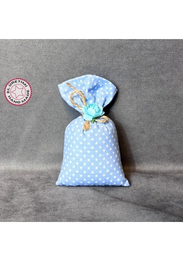 Uretti - Fatma 2142 - El Yapımı Mavi Lavanta Kesesi - 6 X 10 Cm Mavi