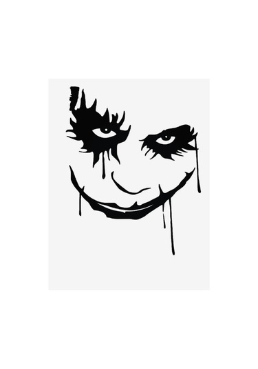 Joker Yüzü Maske 3 Sticker Araba Oto Arma Duvar Çıkartma 20 Cm