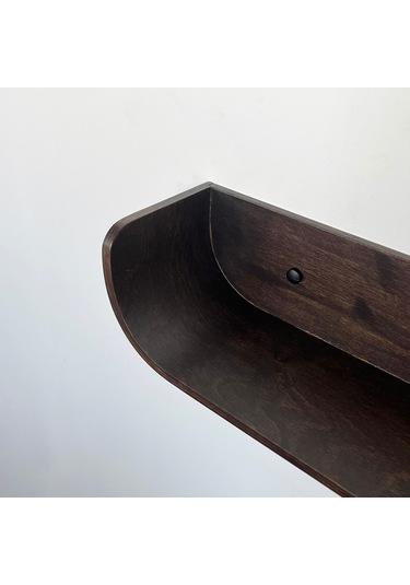 Dekoratif Ahşap Tasarım Duvar Rafı Ceviz