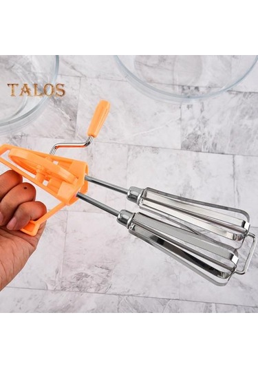 Turuncu Yumurta Karıştırıcı El Krank Karıştırma Kolay Temizlenebilir Katı Yapımı Süt Krema Hamur Yumurta Çırpma Mutfak Aletleri