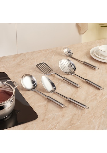 Karaca Karıştır-pişir-sakla 18 Parça Servis Gereçli Çelik Tencere Seti Gümüş