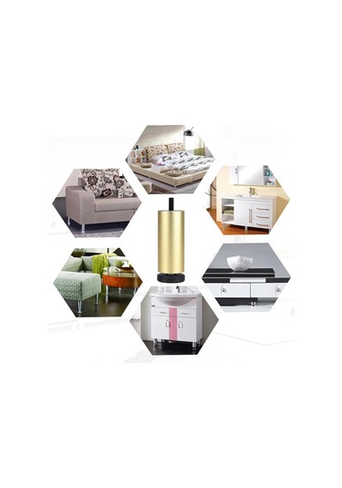 Suntek 4 Adet Alüminyum Alaşımlı Mobilya Altın-18cm Çok Renkli