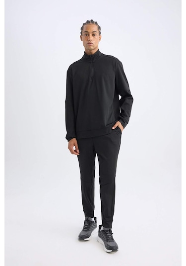 DeFactoFit Sporcu Jogger Eşofman Altı Standart Fit Beli Paçası Lastikli Cepli C9174AX24AUBK81