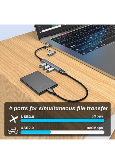 809-a 6'sı 1 Arada Usb+tip-c - Usb Hub Adaptörü Diğer