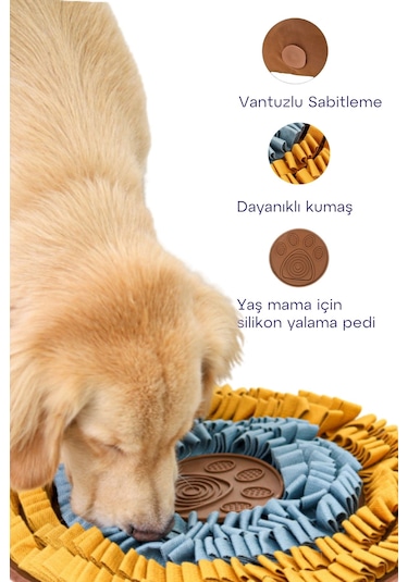 Vantuzlu Snuffle Mat Snuffle Ve Yalama Egzersizi Bir Arada