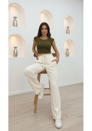 Divinus Crop Top T-shırt Haki