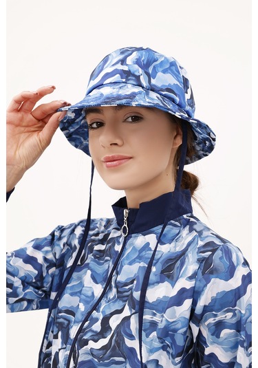 Desenli Bucket Şapka Rş-113 Pera Granit Lacivert01 Lacivert01