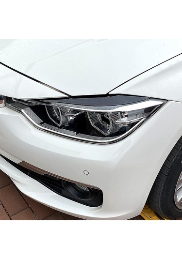 Youmex Bmw F30 F35 2013-2019 Için Parlak Siyah Abs Far Kapakları - Kırılma Ve Çizik Koruması, Araba Dekorasyonu, Kolay Kurulum 2 Adet