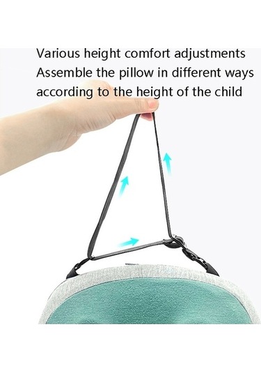 Wondernest Çocuk Araba Kafa Yastığı, U Tipi Bellek Pamuk Boyun Yastık, Seyahat Uyku İçin, Ayarlanabilir, Matcha Yeşili