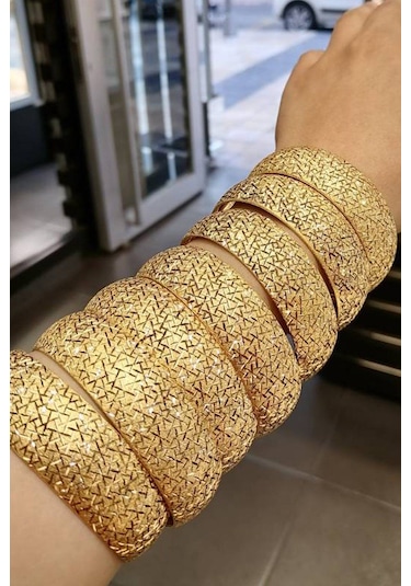 22 Ayar Altın Cam Kırığı Işçiliksiz Bilezik 20 Gr