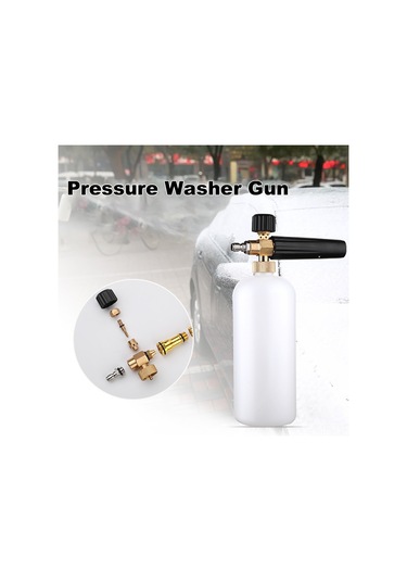 Mufunye Plastik Beyaz Yüksek Basınçlı Köpük Sprayer - Ayarı Değiştirilebilir Fıskiyeli Araba Yıkama Spreyi