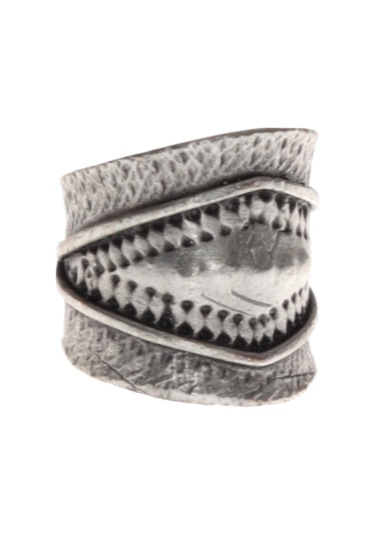 Labalaba Erkek Antik Gümüş Kaplama Ayarlanabilir Bohem Yüzük Gümüş