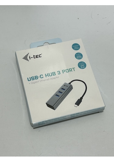 İ-tec Type-c Metal Hub 3 Port + Gigabit Ethernet Adaptör
