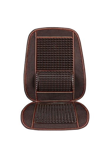 Araba Koltuğu Kapakları Yaz Serin İmitasyon Ahşap Boncuk Havalandırma Nefes Alabilir Koltuk Minderi Siyah