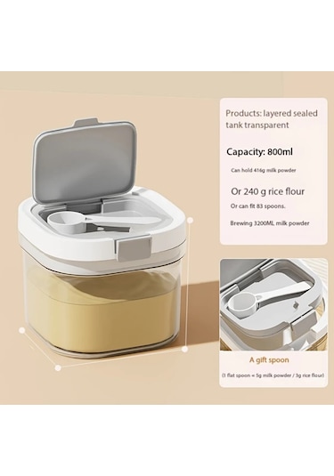 Awesomestore Ldq Büyük Şeffaf Kahve Saklama Kabı - Altın, 360 Sızdırmaz, Yeniden Kullanılabilir Şeffaf