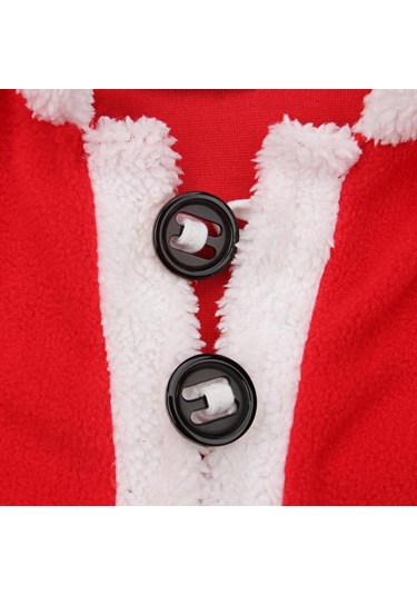 Suntek Bebek Erkek Kız Noel Baba Kostüm Seti 4 Adet Kırmızı