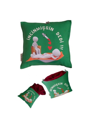 İncinmişsin Dedi Baskılı Wellsoft Diz Battaniyeli Opsiyonel Yastık Şal Hediye Paketi-Hediye Paketi