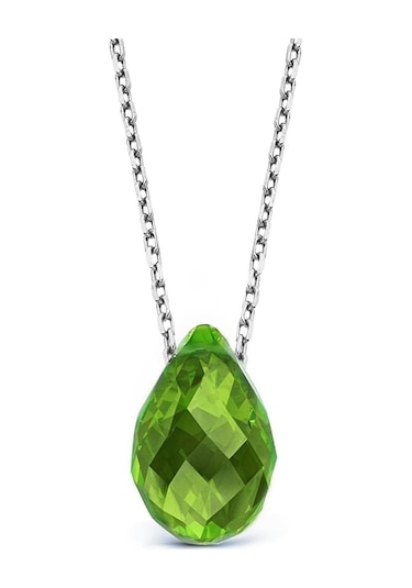 Argentum Concept - Kristal Peridot Taşlı Gümüş Kolye