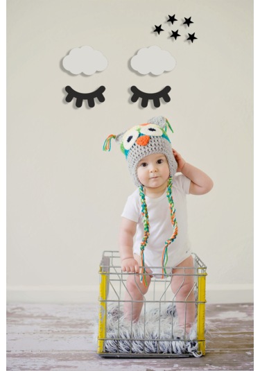 Uyku Zamanı Bulut Yıldız Kirpik Seti Çocuk Odası Duvar Dekorasyon