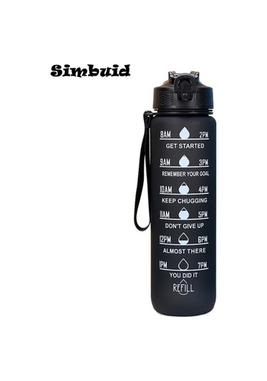 1000 Ml/2000 Ml Taşınabilir Seyahat Su Pipetli Şişe Motivasyon Spor Spor 900-1000ml Black-a 600ml To 1000ml 900-1000ml Black-a