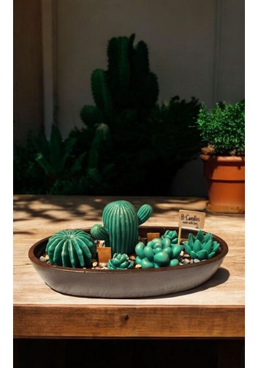 Kaktüs Mum Tabağı