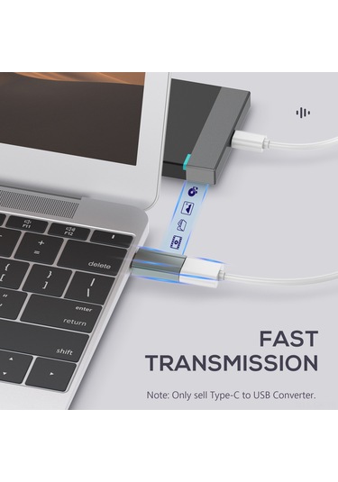 Singree Lc140 Usb-c Erkekten Usb Dişiye Dönüştürücü - Otg Desteği, Hızlı Veri Aktarımı