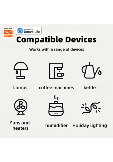 Honeybeeshop Smart Ev Wifi Akıllı Priz 16a Güç Ölçer Tuya Wifi Soket Ses Kontrolü Alexa Google Uyumlu