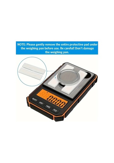 Fastbuy Challenger Turuncu Sınır Hassas 0001 Gram Cüzdan Terazisi Gram Ounce Kilogram Litre Ölçer Turuncu Kenar Turuncu