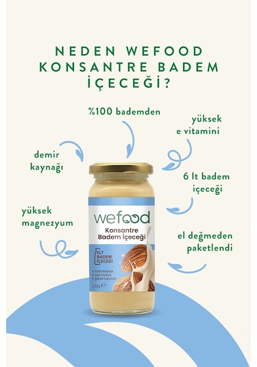 Wefood Konsantre Badem İçeceği (%100 Badem) 240 G