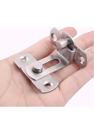 Padalink Stainless Steel 90 Derece Katlanabilir Kilitli Kapı Kancası - 2 Adet Anti-kaçak Filtreli Kilitli Çubuk, Ev Ve Ticari Güvenlik