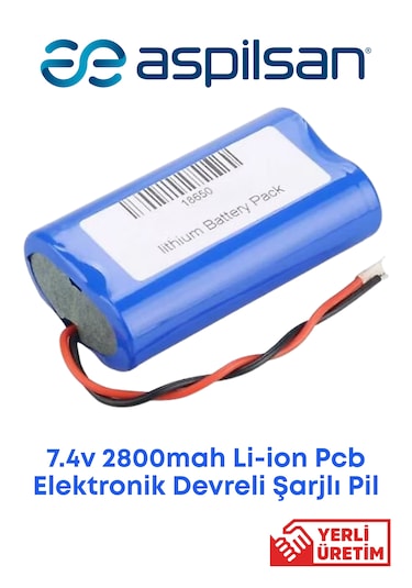 Enerjistar 7.4v 2800mah Bms Devreli Li-on Pil Aspilsan Marka