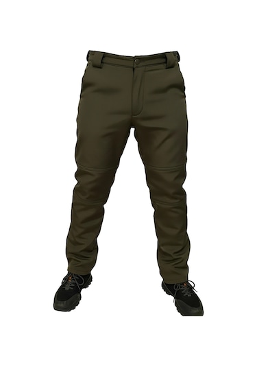 Mysia Outdoor Koyu Haki Soft Shell Pantolon İçi Polarlı Haki