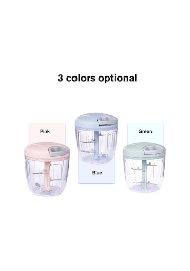 Monyee 420 Paslanmaz Çelik Bıçaklı El Çekmeli Yemek Dilimleyici, 900ml, Yeşil - Elektriksiz, Lehimli, Kolay Temizlenir, Kamp/rv Uygun Yeşil