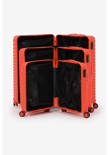 3'lü Set Silikon Kırılmaz Pp Unisex Turuncu Valiz Pwvlz005 Turuncu
