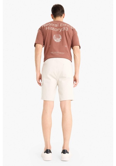 DeFacto Regular Fit Dokulu Düz Paça Kargo Cepli Basic Düz Şort B8796AX25SMBG766