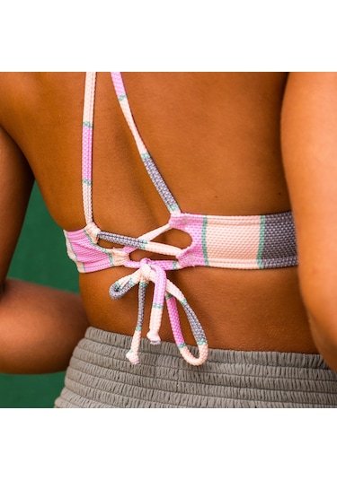 Roxy Roxy Vista Stripe Strappy Bra Kadın Bikini Üst Gny3 Çok Renkli