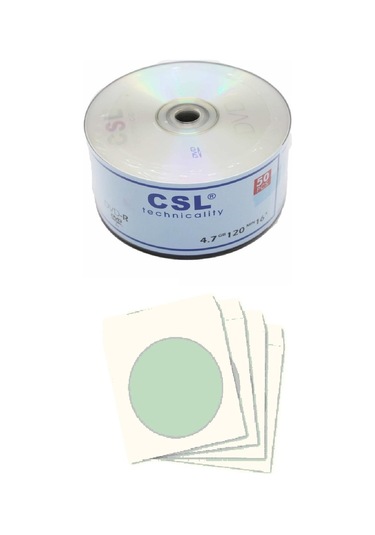 Csl CD-R 700MB-80Min 52X Boş CD 50'li + CD Zarfı 50'li