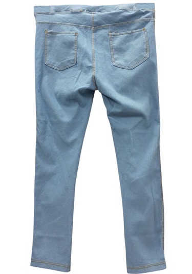 Kız Çocuk Kot Pantolon Görünümlü Mevsimlik Açık Mavi Renk Tayt Açık Mavi