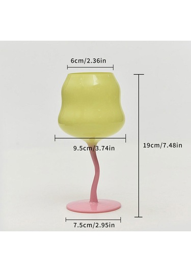 Suntek Magideal Şarap Kadehi Benzersiz İçme Bardağı Martini Sarı