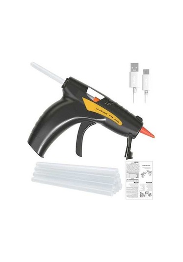 Dancemonkey Lityum Elektrikli Sıcak Tutkal Tabancası Seti 50 Adet Tutkal Çubukları, 0.7-1 Silikon Tabancası