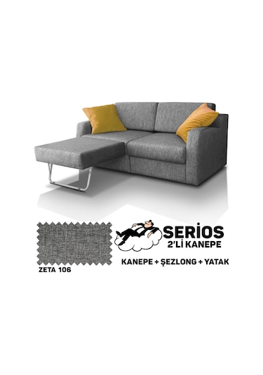 Serios Şezlonglu Yataklı Kanepe - Zeta 106