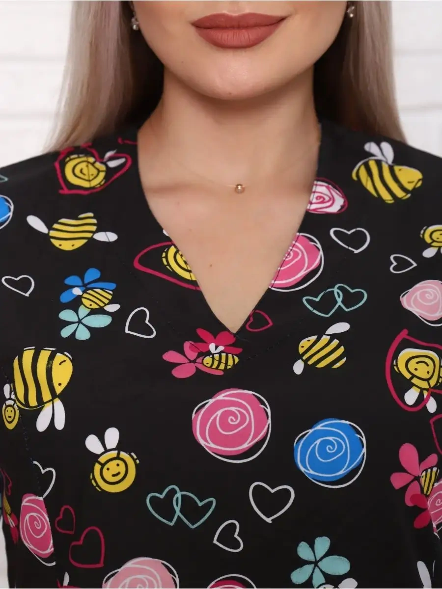 Medicina Plus Kadın Cerrahi Gömlek 139735570 Siyah Melanj