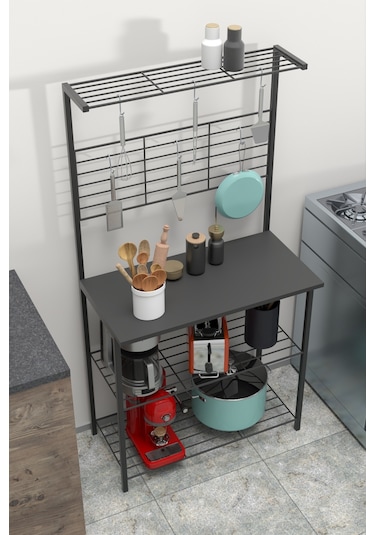 Retodesign Siyah Mutfak Bangosu .mutfak Masasi. Mutfak Rafi 1851